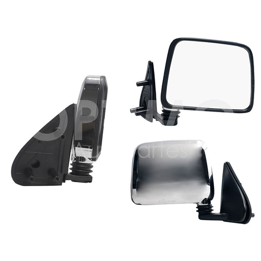 NISSAN D-21 1994 1995 1996 1997 1998 1999 2000 2001 2002 2003 2004 2005 2006 2007 ESPEJO DER MANUAL CROMO (BASE INT METALICA) (NP-300 D-22 08-15)
