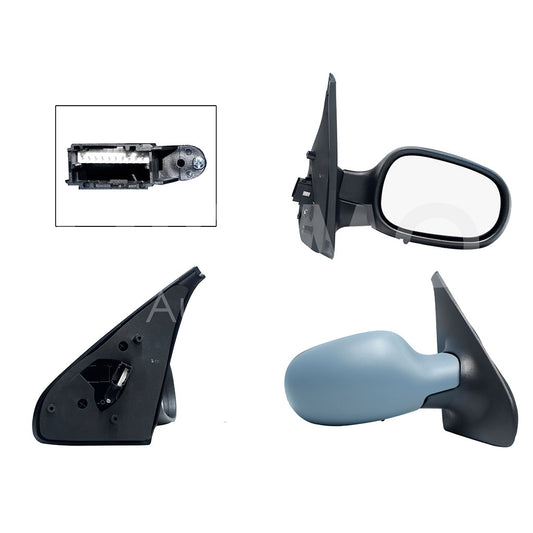 NISSAN PLATINA 2002 2003 2004 2005 2006 2007 2008 2009 2010 ESPEJO DER ELECT GRIS P/PINTAR (10PINES) (RN CLIO 02-10)