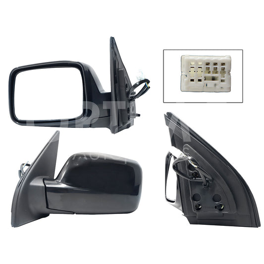 NISSAN X-TRAIL 2002 2003 2004 2005 2006 2007 ESPEJO IZQ ELECT NEGRO P/PINTAR (3PINES)