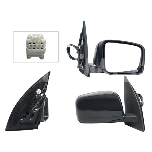 NISSAN X-TRAIL 2008 2009 2010 2011 2012 2013 2014 ESPEJO DER ELECT NEGRO P/PINTAR C/DESEMPAÑANTE (5PINES)