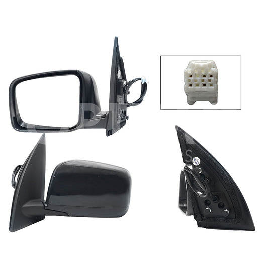 NISSAN X-TRAIL 2008 2009 2010 2011 2012 2013 2014 ESPEJO IZQ ELECT NEGRO P/PINTAR C/DESEMPAÑANTE (5PINES)