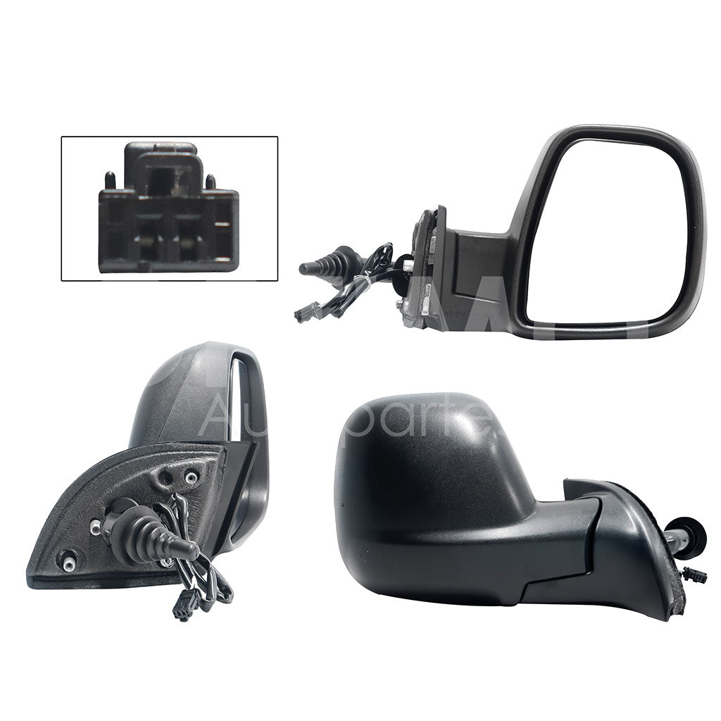 PEUGEOT PARTNER 2013 2014 2015 2016 2017 2018 2019 2020 2021 2022 2023 2024 ESPEJO DER MANUAL NEGRO POROSO C/CONTROL C/SENSOR TEMPERATURA (2PINES)