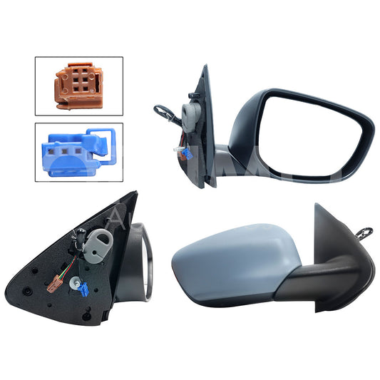 PEUGEOT PG-301 2013 2014 2015 2016 2017 ESPEJO DER ELECT GRIS P/PINTAR C/DESEMPAÑANTE C/SENSOR (7PINES)