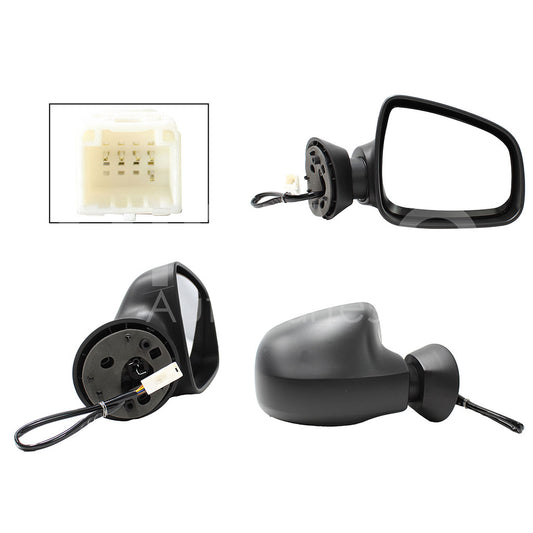 RENAULT DUSTER 2013 2014 2015 2016 ESPEJO DER ELECT NEGRO POROSO C/DESEMPAÑANTE (5PINES) (SANDERO-STEPWAY 10-15)