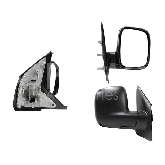 VOLKSWAGEN EUROVAN DIESEL 2005 2006 2007 2008 2009 2010 ESPEJO DER MANUAL NEGRO POROSO (BASE INT METALICA)