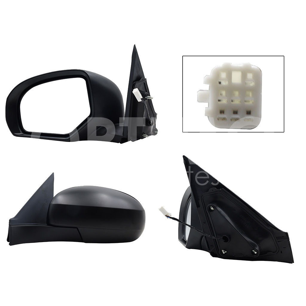 SUZUKI SWIFT 2012 2013 2014 2015 2016 2017 ESPEJO IZQ ELECT NEGRO P/PINTAR (3PINES)