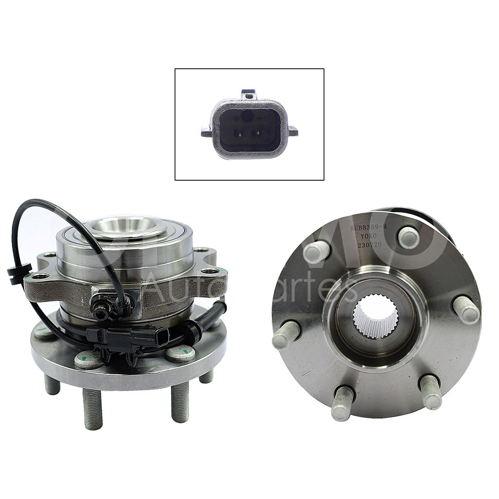 NISSAN NP-300 FRONTIER (D-23) 2.5L DIESEL 2014 2015 2016 2017 2018 MAZA DEL COMPLETA C/ABS C/6BIRLOS 4WD (ARMADA 05-07/TITAN 04-07) (DOBLE CABINA)