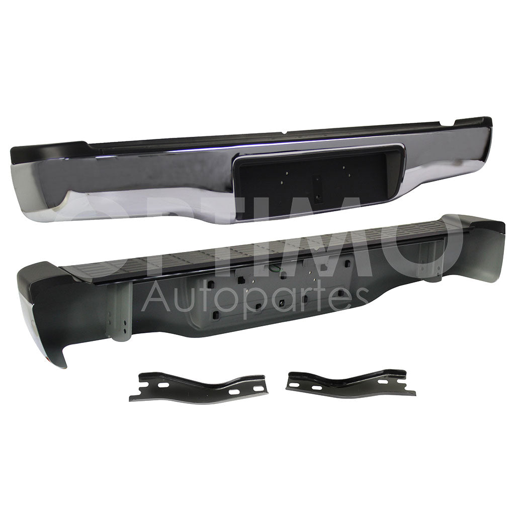 TOYOTA HILUX 2006 2007 2008 2009 2010 2011 2012 2013 2014 2015 DEFENSA TRASERA RECTA CROMADA COMPLETA C/BRACKS