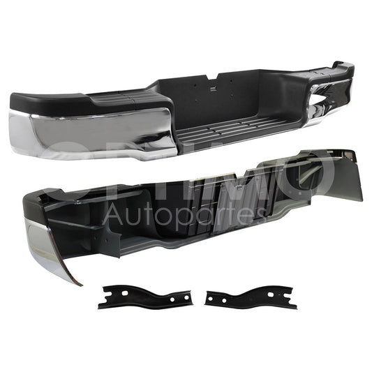 TOYOTA HILUX 2/4WD 2016 2017 2018 2019 2020 DEFENSA TRASERA CROMADA COMPLETA C/BRACKS (SENCILLA/LUJO)