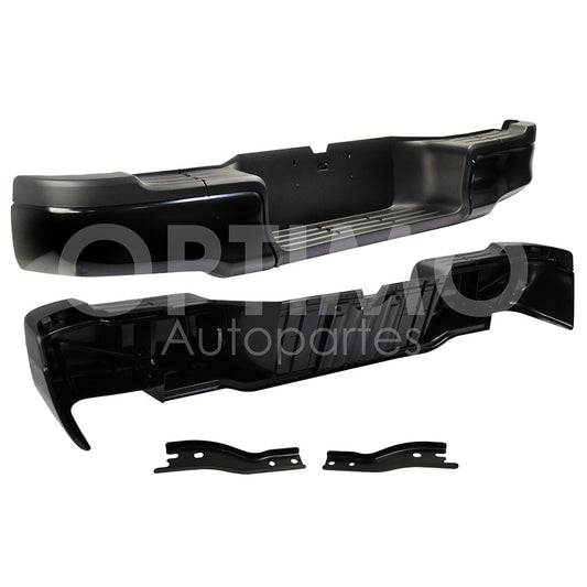 TOYOTA HILUX 2/4WD 2016 2017 2018 2019 2020 DEFENSA TRASERA NEGRA COMPLETA C/BRACKS (SENCILLA/LUJO)