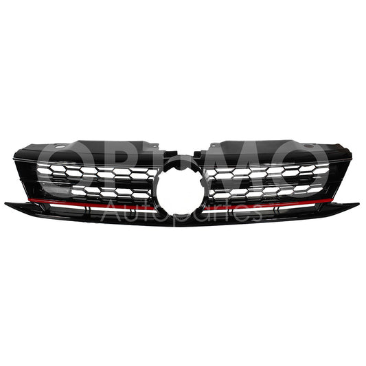 VOLKSWAGEN JETTA A6 GLI 2015 2016 2017 2018 PARRILLA NEGRA C/FILO ROJO