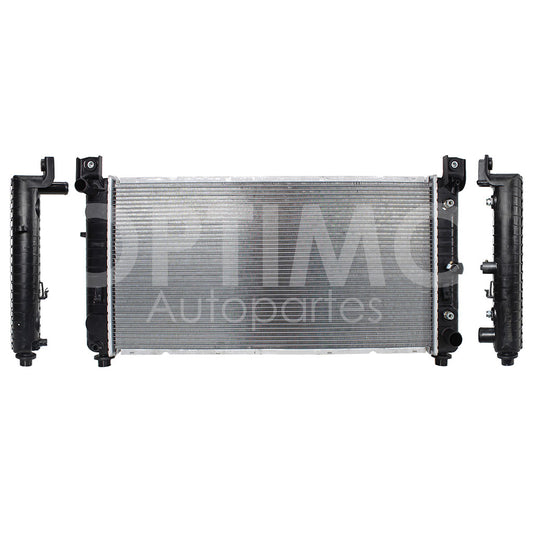 CHEVROLET SILVERADO 4.8L/5.3L 1999 2000 2001 2002 2003 2004 2005 2006 2007 2008 2009 2010 RADIADOR AGUA C/S AIRE AUT 880*470*26MM 2ENTRAS P/ACEITE (SIERRA) T/SOLDADO