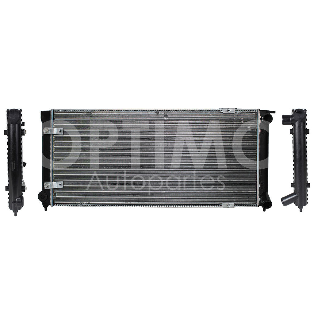 VOLKSWAGEN JETTA/GOLF A2/A3 1.8L 1987 1988 1989 1990 1991 1992 1993 1994 1995 1996 1997 1998 RADIADOR AGUA C/AIRE STD 690*320*32MM C/TUBO RETORNO (CARIBE GTI) T/MECANICO