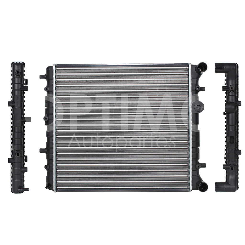 VOLKSWAGEN GOL 1.6L 2008 2009 2010 2011 2012 2013 2014 2015 2016 2017 2018 2019 2020 2021 RADIADOR AGUA S/AIRE STD 450*420*22MM C/TUBO RETORNO (SAVEIRO 10-23) T/MECANICO