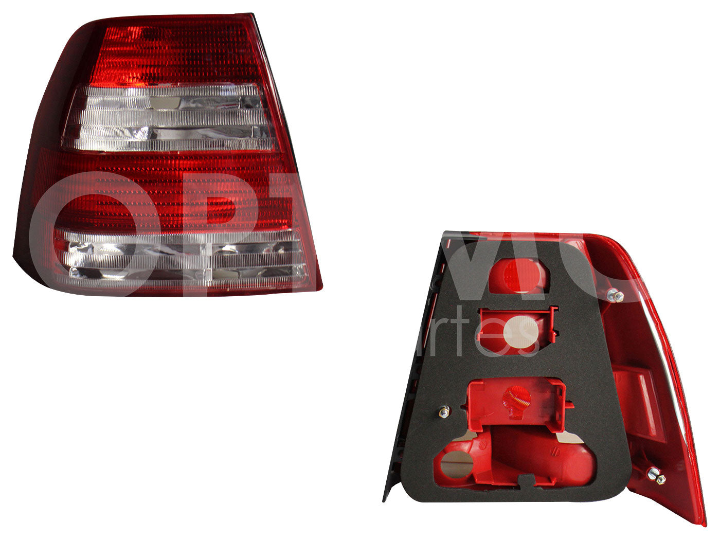 VOLKSWAGEN JETTA A4 2004 2005 2006 2007 CALAVERA IZQ S/ARNES DOBLE BLANCA (BLANCO/ROJO/BLANCO)