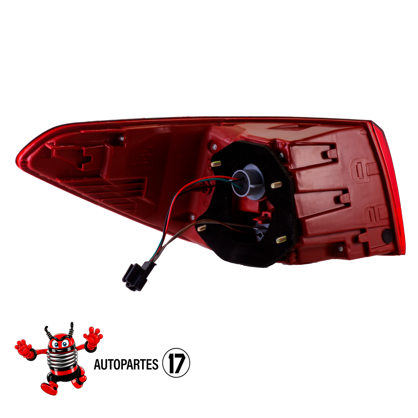 Calavera Exterior Derecha Compatible con Rio Sedan 4 Puertas 2018, 2019, 2020, 2021, 2022 y 2023 | Rojo Blanco | Con Arnes (FCNA0111) |
