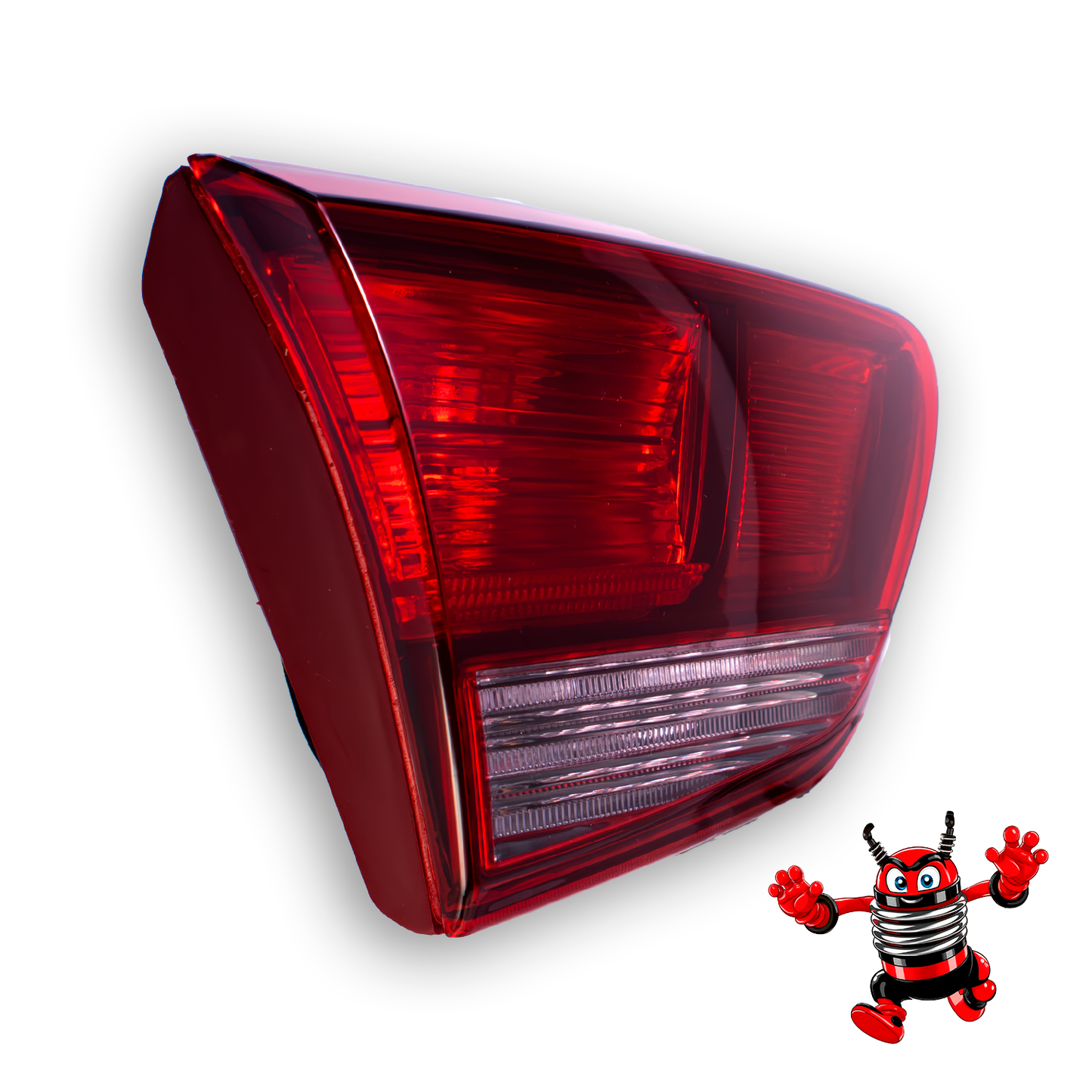 Calavera Izquierdo Interior Compatible con Rio SEDAN 4 Puertas 2018 2019 202 2021 2022 2023 | Rojo Blanco | Con Arnes |