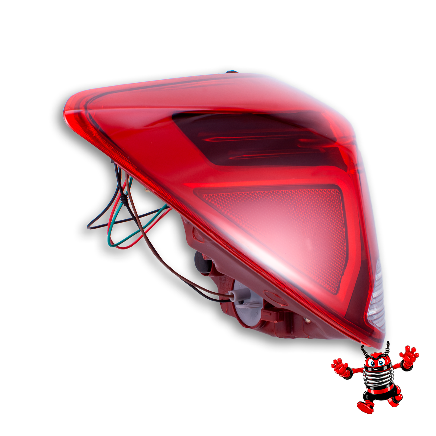 Calavera Izquierda Exterior Compatible con Rio H-Back 5 Puertas 2018 2019 202 2021 2022 2023 | Rojo Blanco | Sin Arnes (FCNA0122)