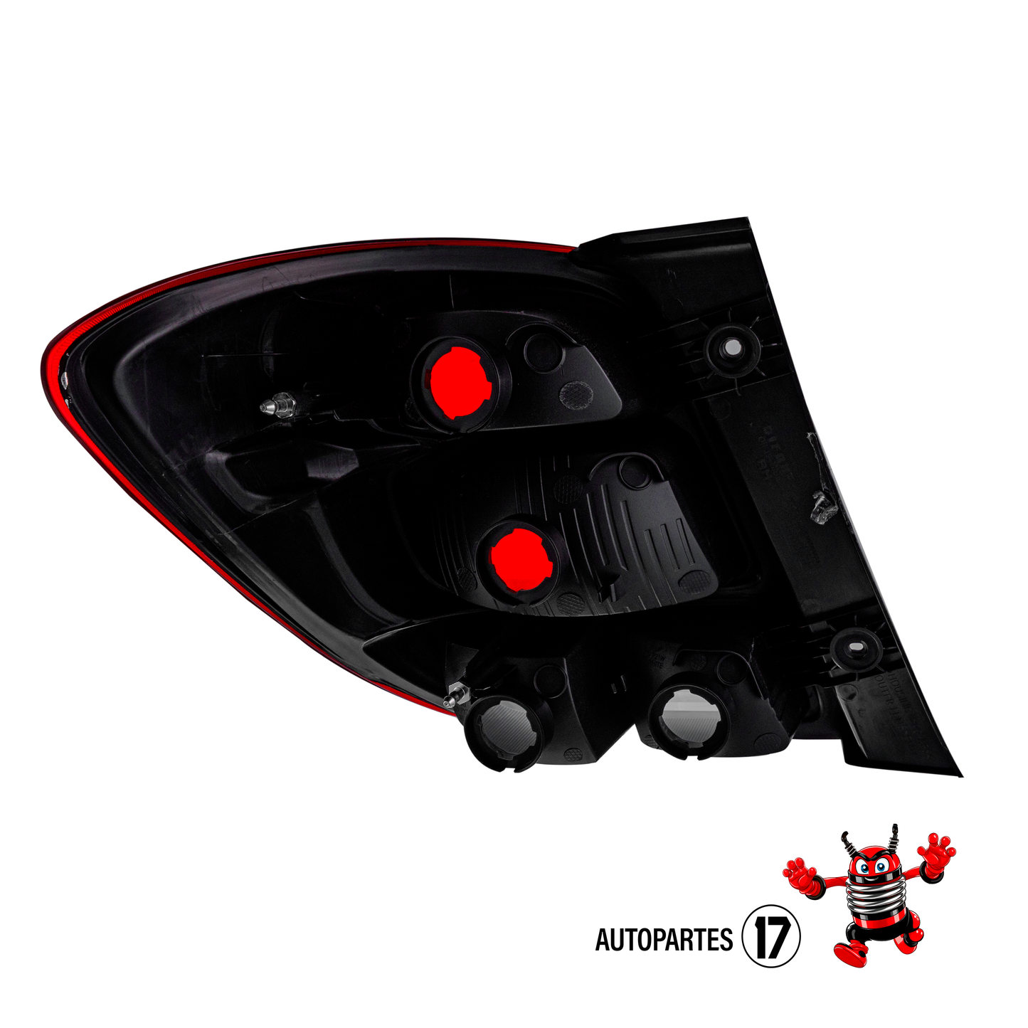 Calavera Derecha compatible con Beat Sedan 4 Puertas 2018 2019 2020 2021 | Sin Arnes | Color Rojo y Blanco |