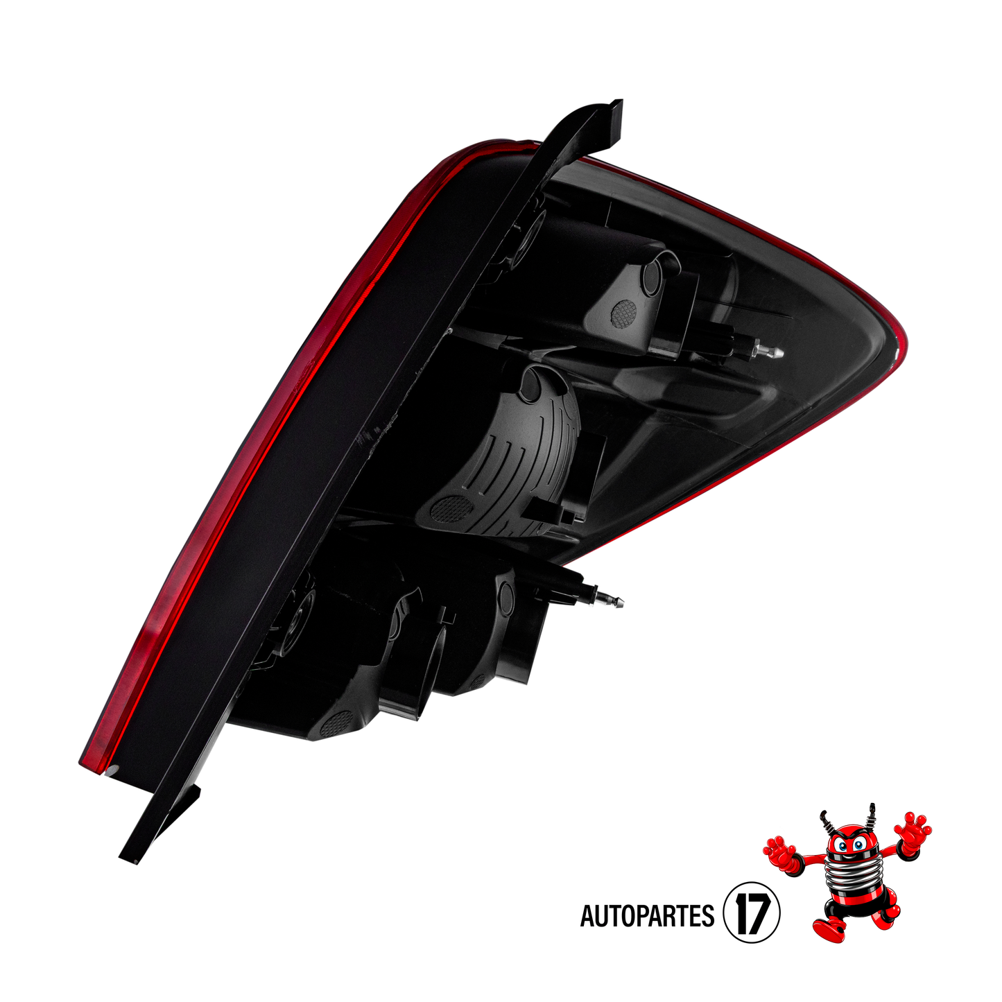 Calavera Izquierda compatible con Beat Sedan 4 Puertas 2018 2019 2020 2021 | Sin Arnes | Color Rojo y Blanco |