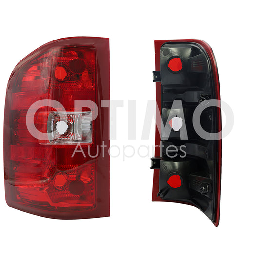 2007 - 2013  CHEVROLET SILVERADO 1500/2500 CALAVERA DER S/ARNES (CHEYENNE 2500 07-13) (ROJO/BLANCO/ROJO)