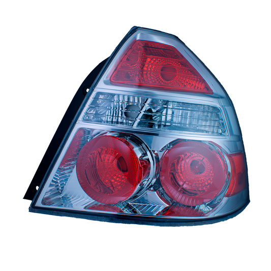 Calavera Derecha compatible con Aveo 2007 2008 2009 2010 2011 | Sin Arnes | Color Blanco y Rojo |