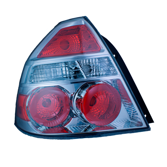 Calavera Izquierda Compatible con Aveo 2007 2008 2009 2010 2011 | Sin Arnes | Color Blanco Rojo |