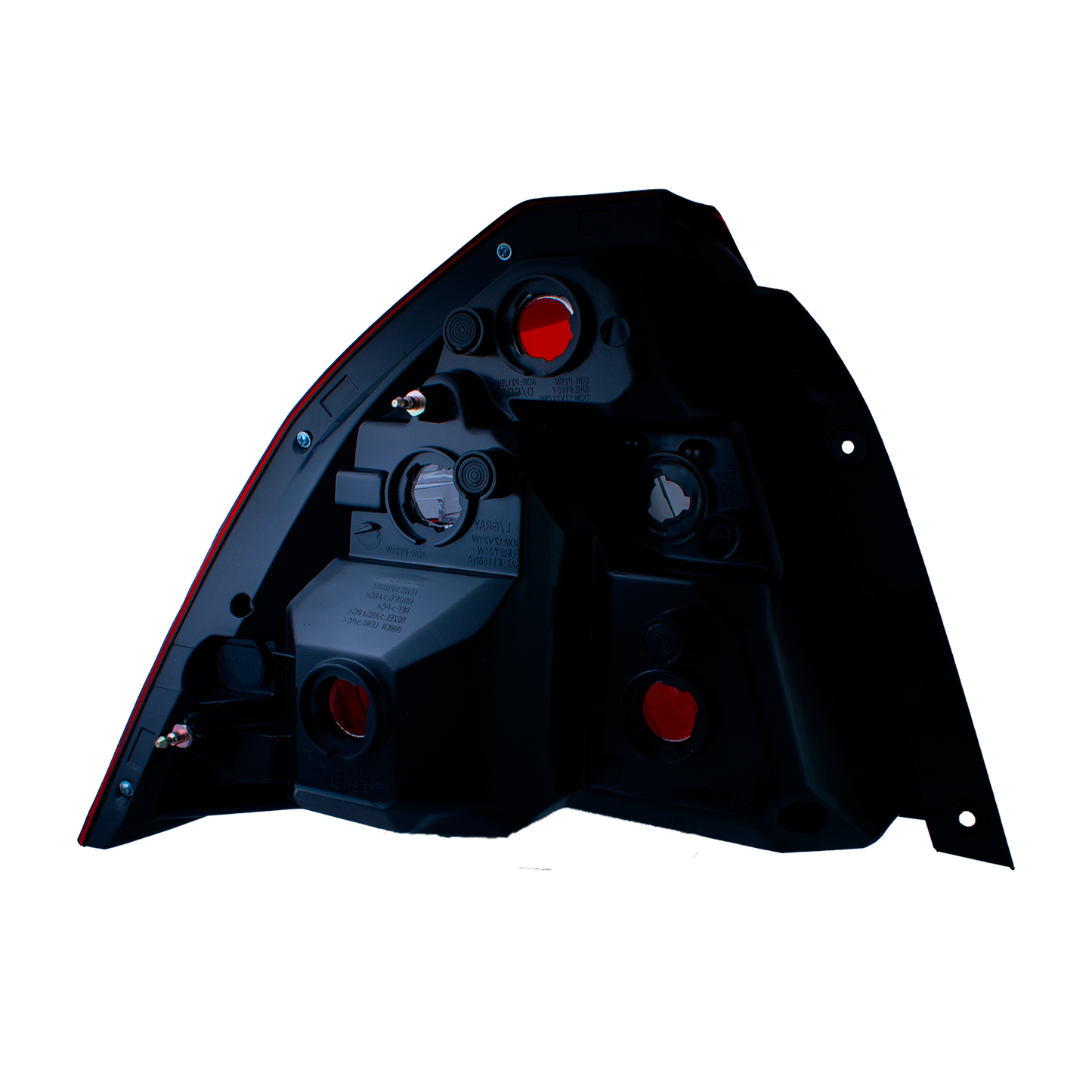 Calavera Derecha compatible con Aveo 2012 2013 2014 2015 2016 2017 | Sin Arnes | Color Rojo y Blanco |