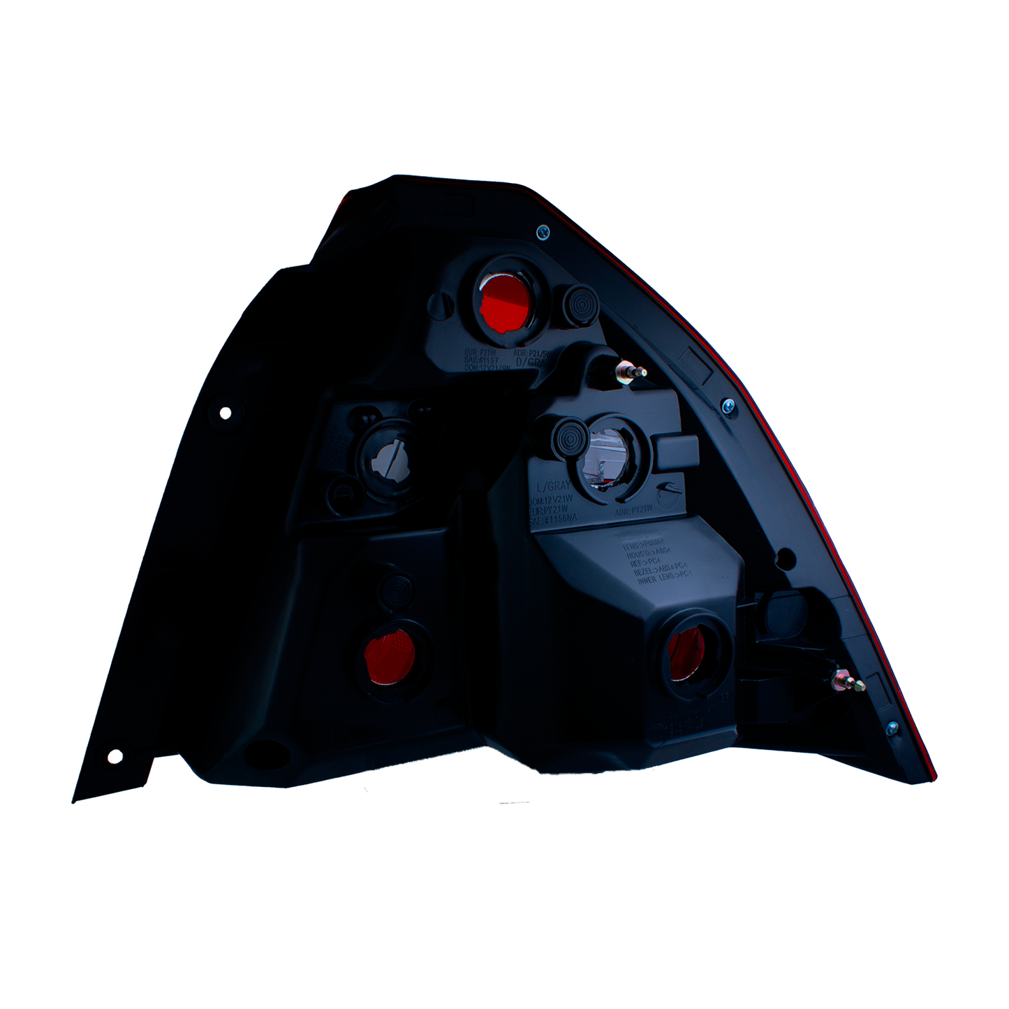 Calavera Izquierda compatible con Aveo 2012 2013 2014 2015 2016 2017 | Sin Arnes | Color Rojo y Blanco |