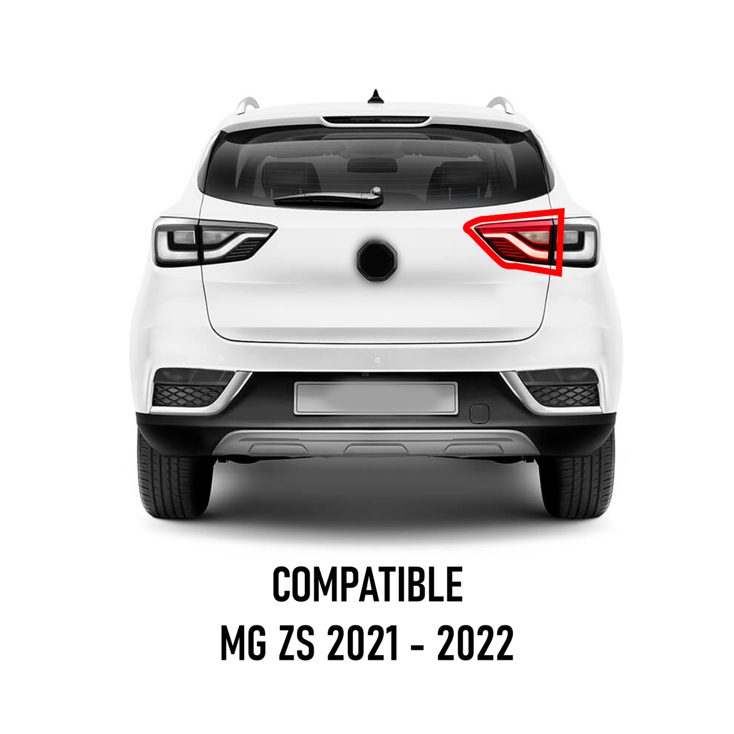 Calavera Derecho Interior Compatible con MG ZS 2021 2022 | Rojo Blanco | Sin Arnes |