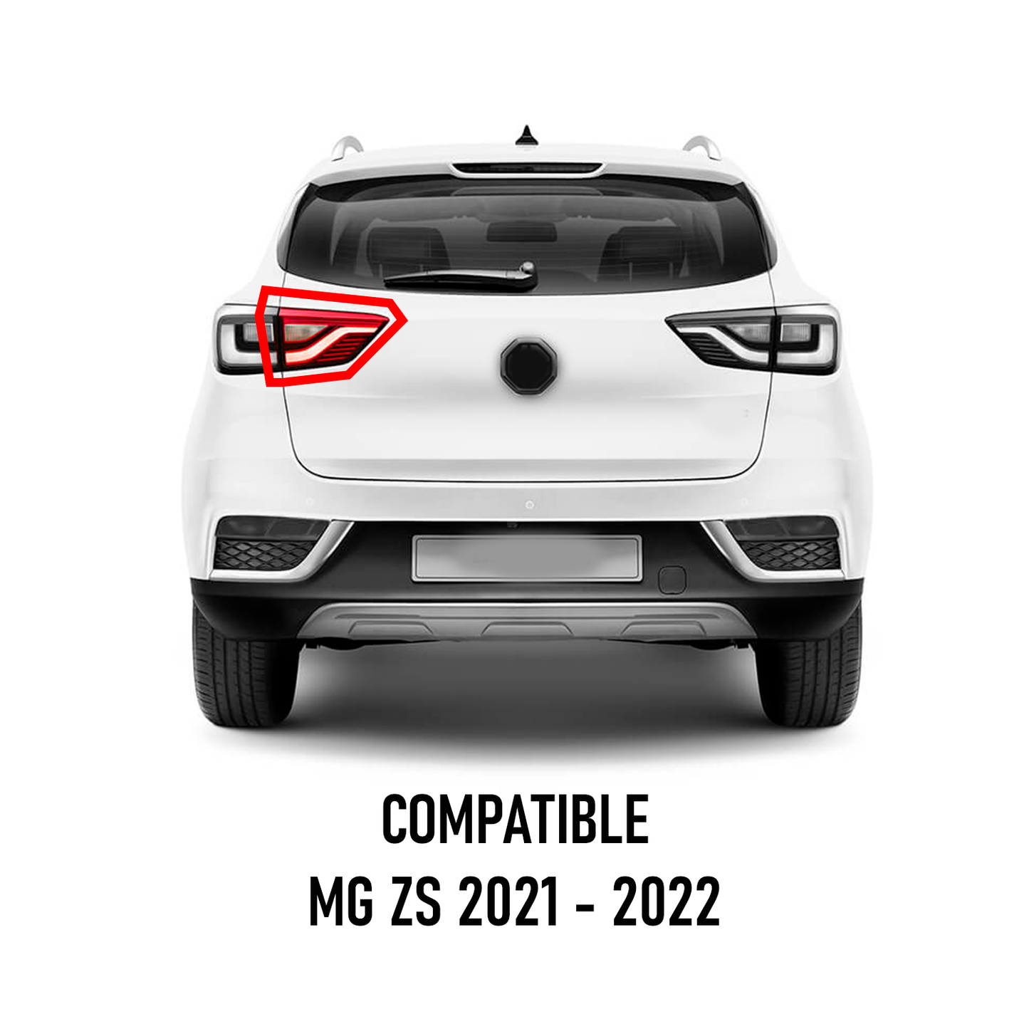 Calavera Izquierdo Interior Compatible con MG ZS 2021 2022 | Rojo Blanco | Sin Arnes |