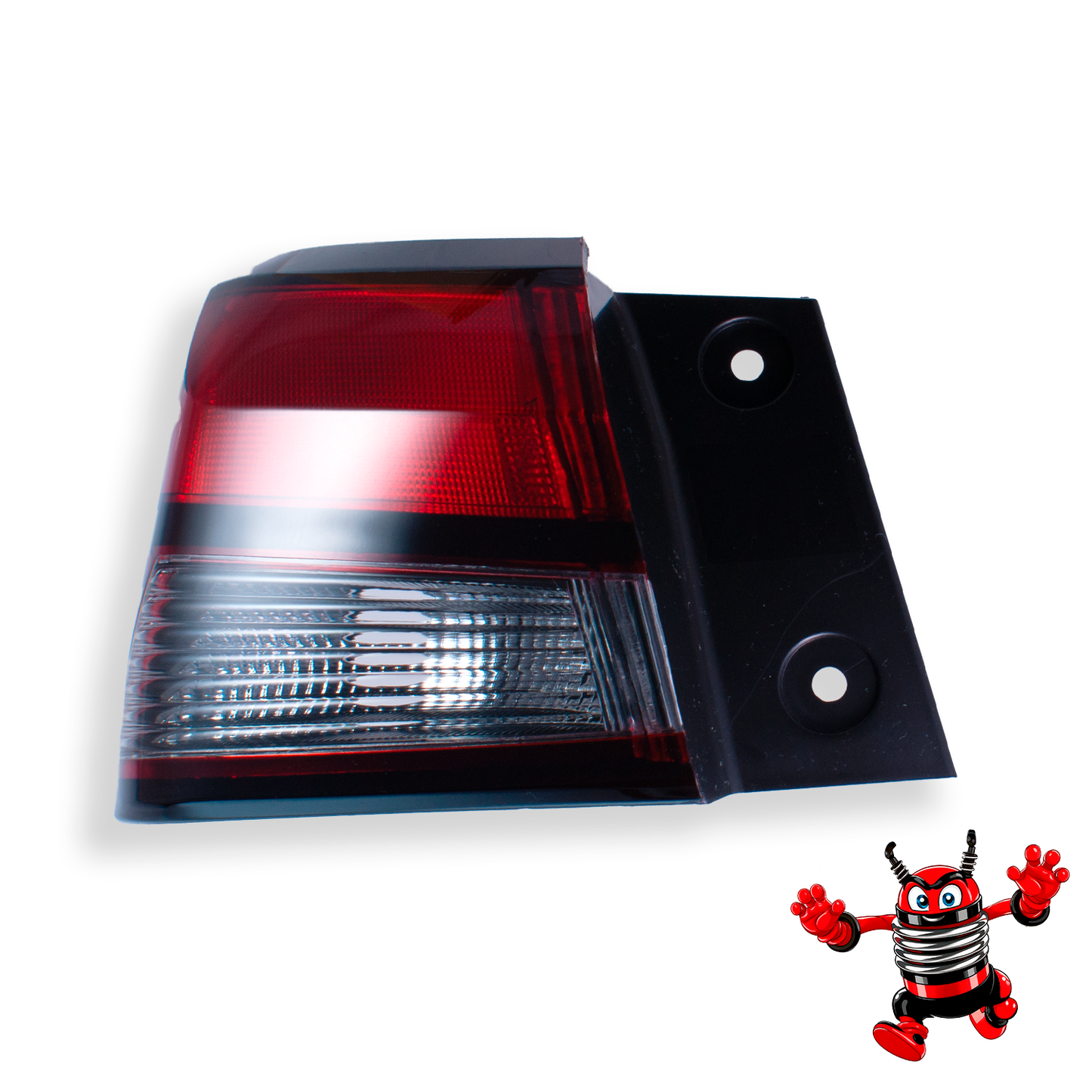 Calavera Izquierda Exterior Compatible con Versa 2020 2021 2022 2023 2024 | Sin Arnes | Con Filo Oscuro | Rojo Blanco Rojo