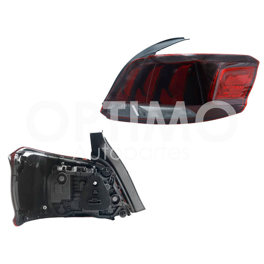 PEUGEOT PG-301 2018 2019 2020 2021 2022 CALAVERA DER C/ARNES OSCURA (ROJO/BLANCO)