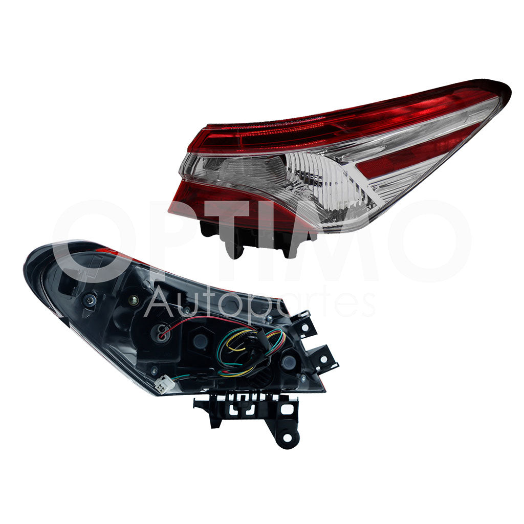 TOYOTA CAMRY 2018 2019 2020 CALAVERA DER EXT C/ARNES CLARA (ROJO/BLANCO)