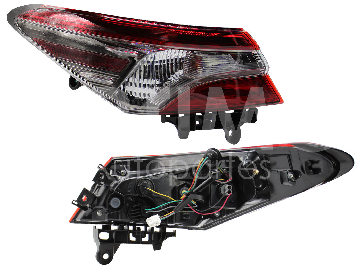 TOYOTA CAMRY 2018 2019 2020 2021 2022 2023 2024 CALAVERA IZQ EXT C/ARNES OSCURA (ROJO/BLANCO)