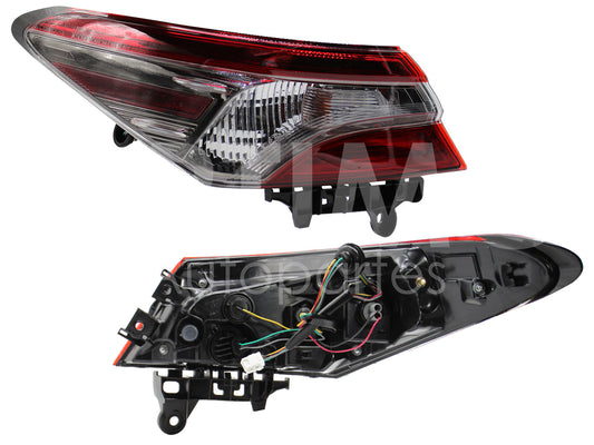 TOYOTA CAMRY 2018 2019 2020 2021 2022 2023 2024 CALAVERA IZQ EXT C/ARNES OSCURA (ROJO/BLANCO)