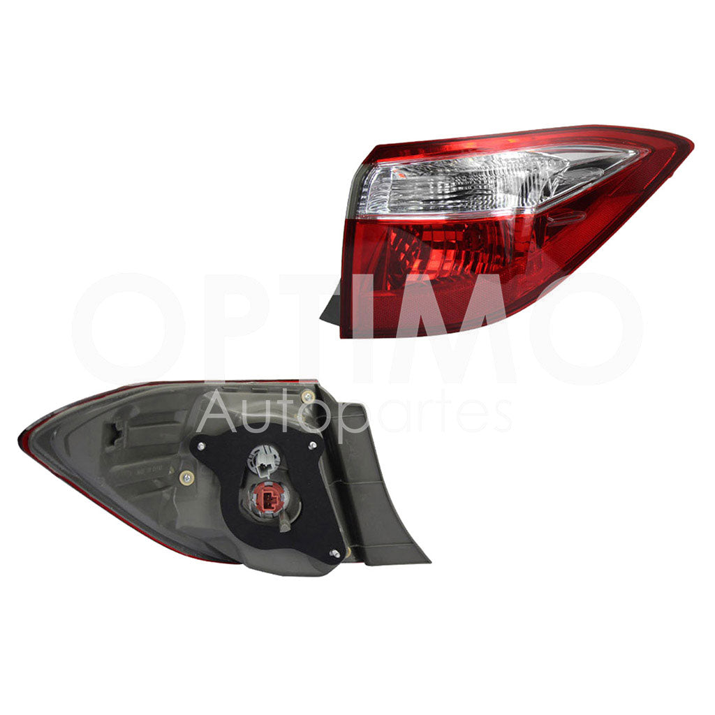 TOYOTA COROLLA 2014 2015 2016 CALAVERA DER EXT S/ARNES (BLANCO/ROJO)