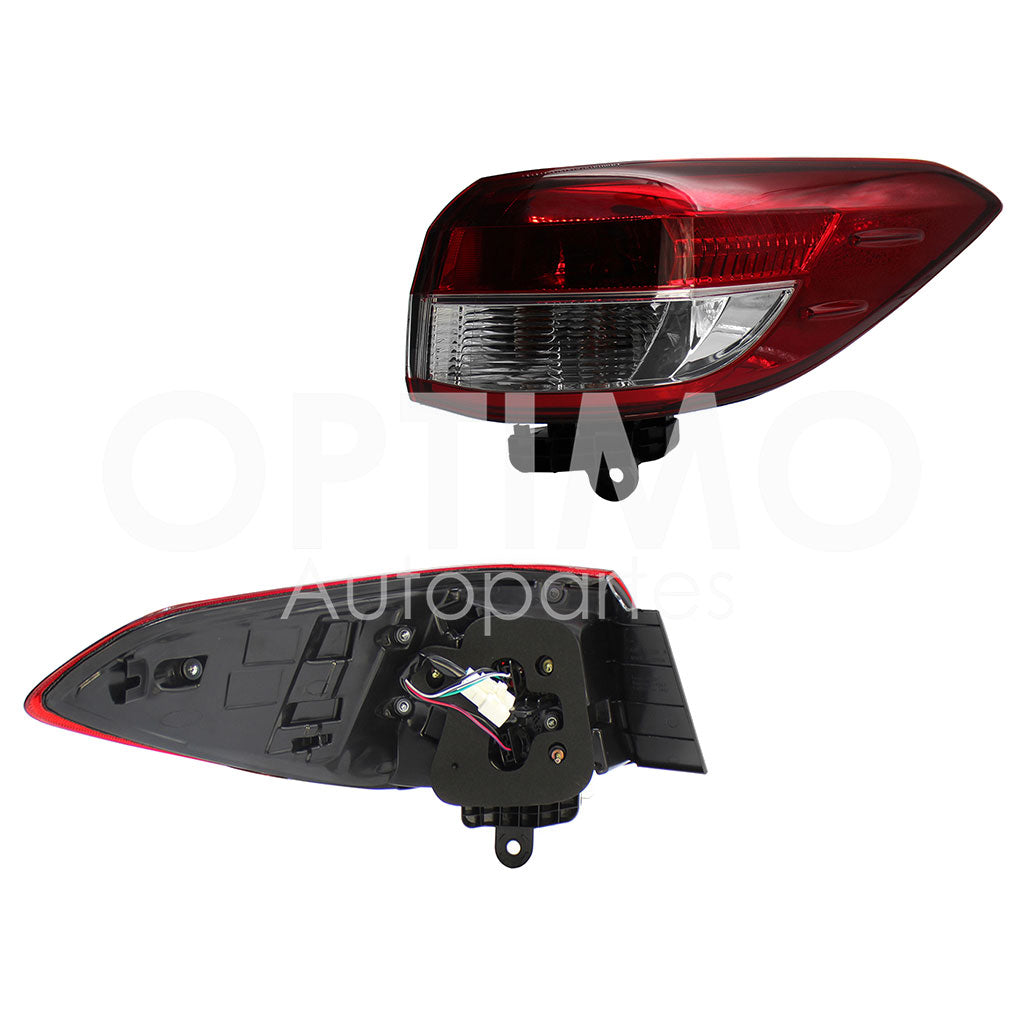 TOYOTA YARIS SEDAN 2018 2019 2020 2021 2022 CALAVERA DER EXT C/ARNES S/LED 4PTAS (ROJO/BLANCO)