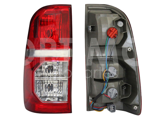 TOYOTA HILUX 2012 2013 2014 2015 CALAVERA IZQ C/ARNES (ROJO/BLANCO/BLANCO)