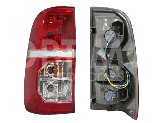 TOYOTA HILUX 2012 2013 2014 2015 CALAVERA IZQ C/ARNES (ROJO/BLANCO/BLANCO)