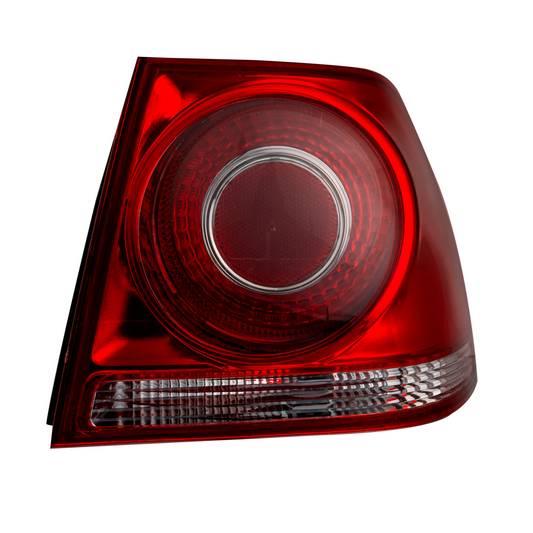 Calavera Derecha Exterior sin Arnes Clara Compatible con VW Jetta Clasico 2008 2009 2010 2011 2012 2013 2014 2015 > Rojo Blanco