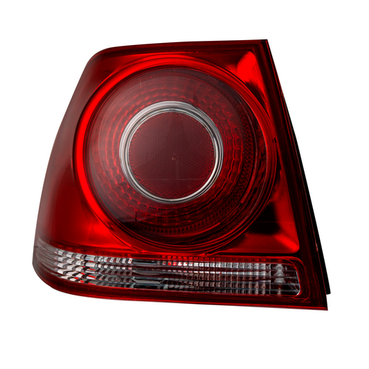 Calavera Izquierdo Exterior sin Arnes Clara Compatible con VW Jetta Clasico 2008 2009 2010 2011 2012 2013 2014 2015 | Rojo Blanco