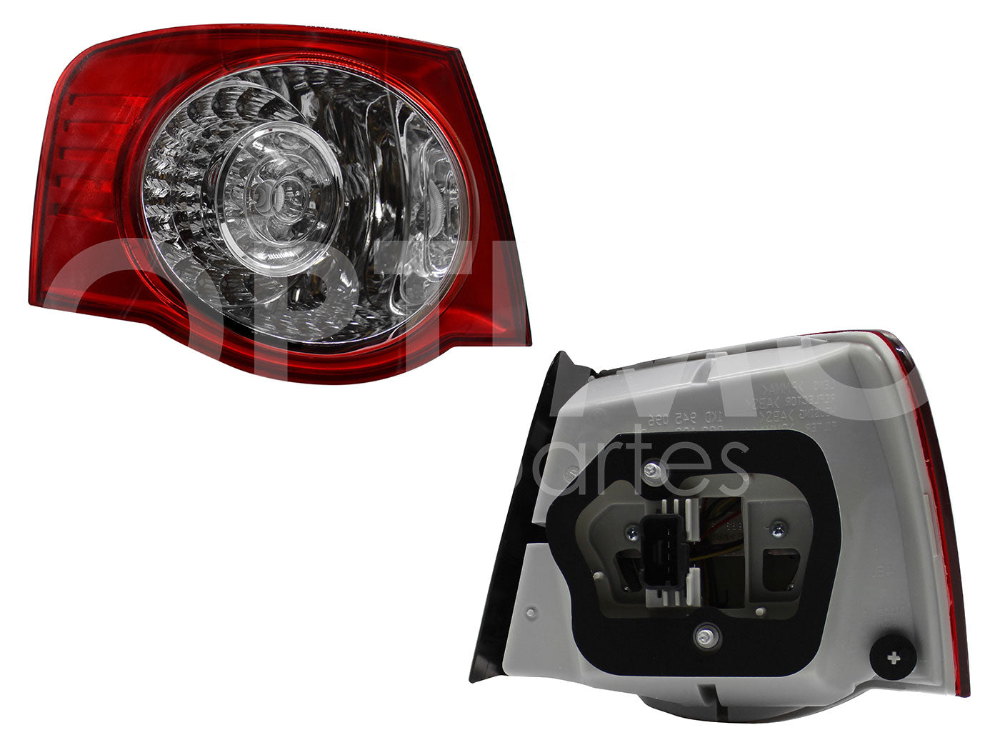 VOLKSWAGEN BORA GLI 2006 2007 2008 2009 2010 CALAVERA IZQ EXT S/ARNES C/LED (ROJO/BLANCO/BLANCO)