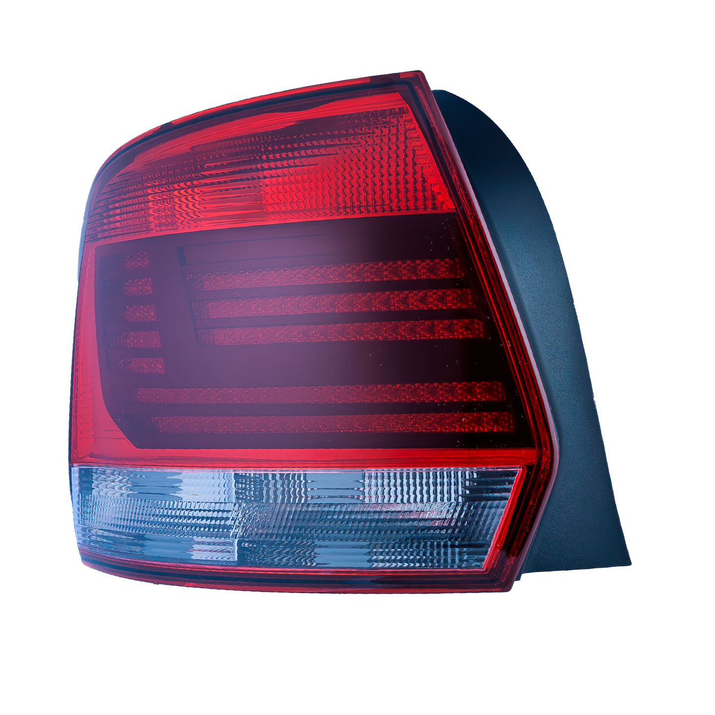 Calavera Izquierda Compatible con VW Vento 2016 2017 2018 2019 2020 2021 2022 | Sin Arnes | Color Rojo con Blanco