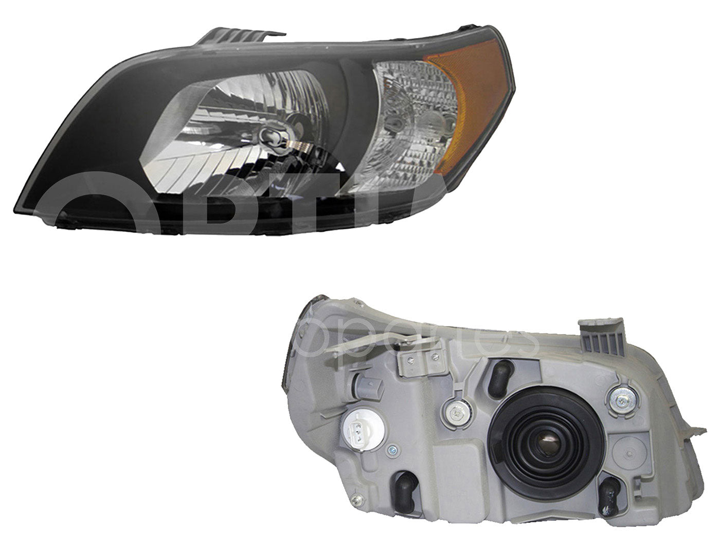 CHEVROLET AVEO 2012 2013 2014 2015 2016 2017 FARO IZQ F/NEGRO C/MICA AMBAR