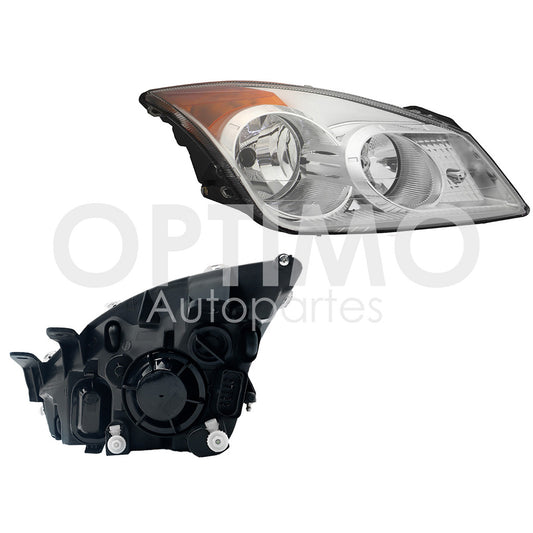 Faro izquierdo fondo cromado compatible con | compatible con FORD FIESTA FIRST 2003 2004 2005 2006 2007