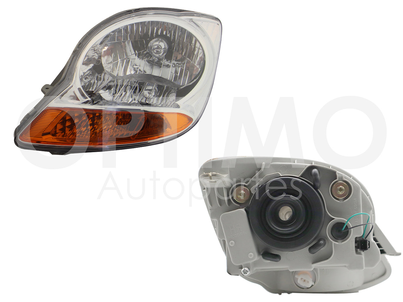 Faro derecho f/cromado c/cuarto ambar compatible con 6-2015 | compatible con CHEVROLET MATIZ G 2200