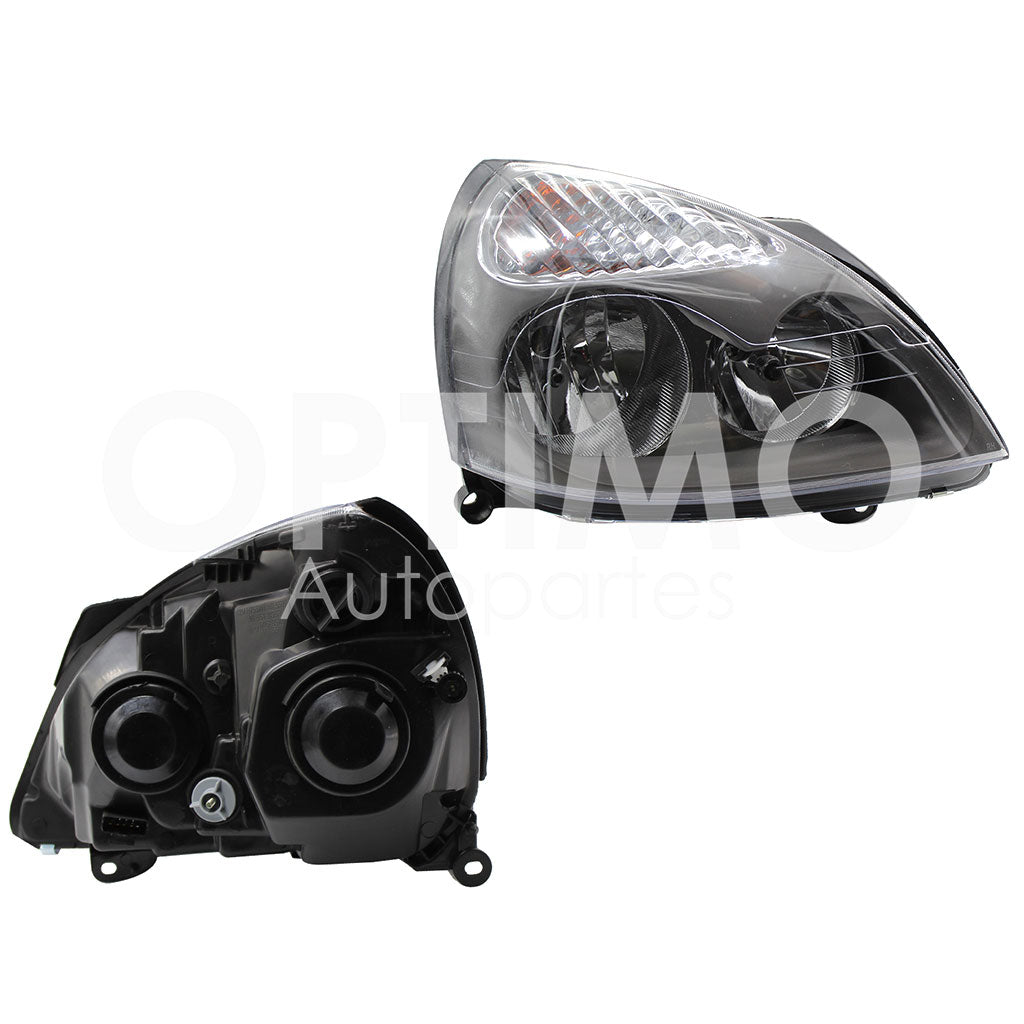 RENAULT CLIO 2002 2003 2004 2005 2006 2007 2008 2009 2010 FARO DER F/CROMADO CON GRIS