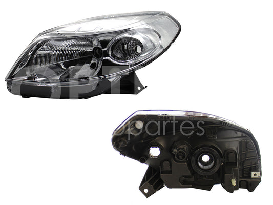 RENAULT SANDERO 2010 2011 FARO IZQ FONDO CROMADO