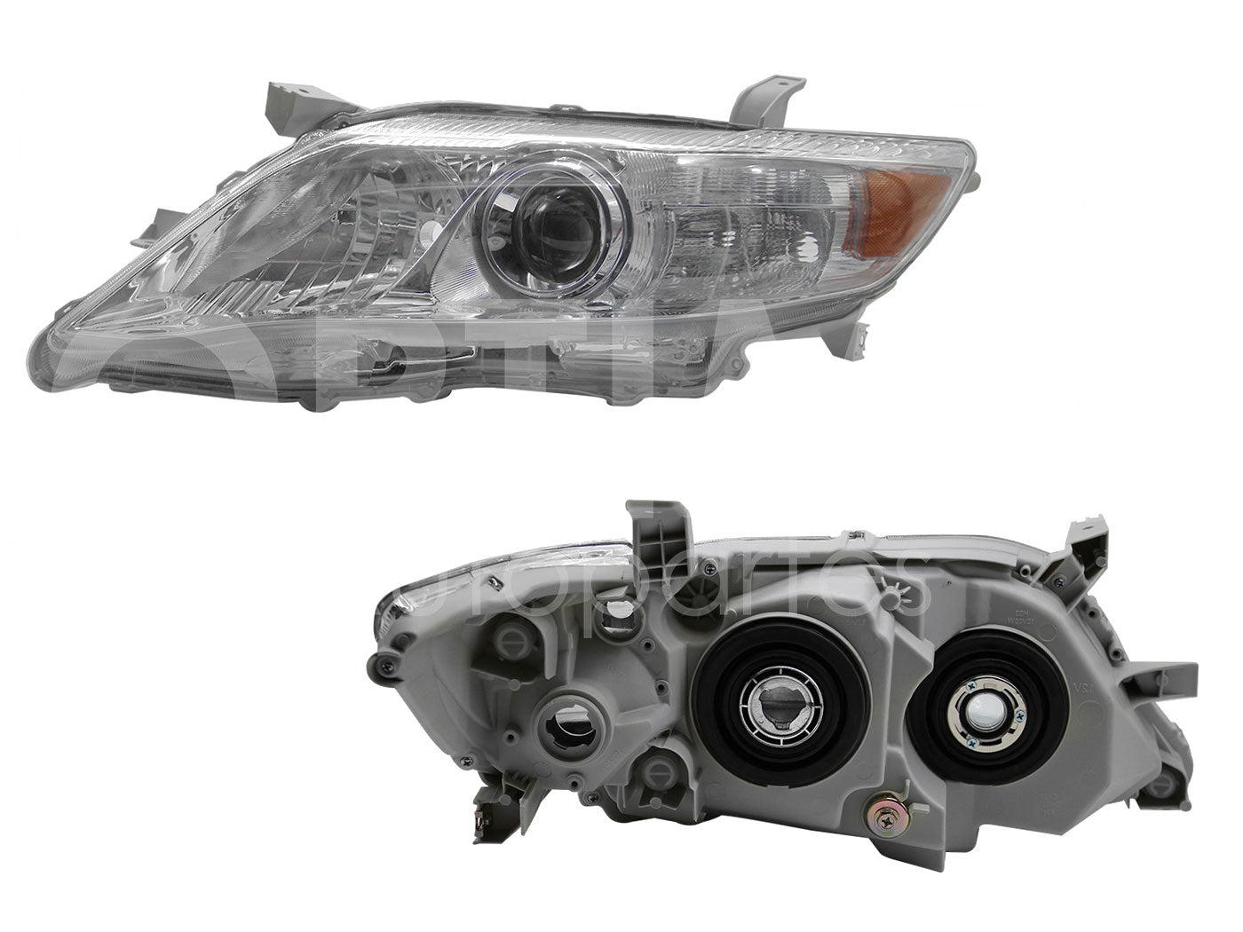 TOYOTA CAMRY 2010 2011 FARO IZQ F/CROMADO C/LUPA C/MICA AMBAR